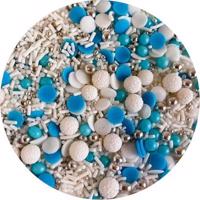 Cukrové zdobení - modrobílý mix 60 g - Dekor Pol