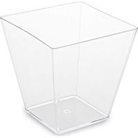Fingerfood kelímek na panna cottu PS hranatý čirý 72x72x72mm 230ml - 20ks - Wimex