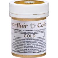 Gelová barva gold ideální na povrchy čokolády, 35g - Sugarflair
