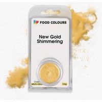 Jedlá prachová perleťová barva Food Colours New Gold Shimmering (2,5 g) Zlatá