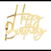 Zápich Happy Birthday zlatý 12,5x12cm - Party Pal